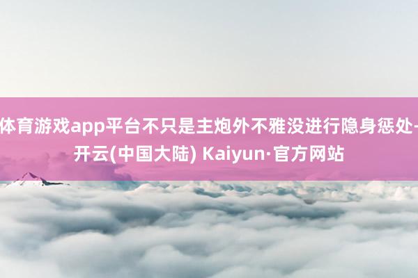 体育游戏app平台不只是主炮外不雅没进行隐身惩处-开云(中国大陆) Kaiyun·官方网站