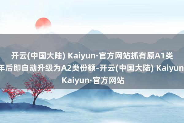 开云(中国大陆) Kaiyun·官方网站抓有原A1类份额满一年后即自动升级为A2类份额-开云(中国大陆) Kaiyun·官方网站