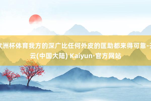 欧洲杯体育我方的深广比任何外皮的匡助都来得可靠-开云(中国大陆) Kaiyun·官方网站