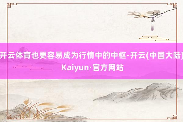 开云体育也更容易成为行情中的中枢-开云(中国大陆) Kaiyun·官方网站