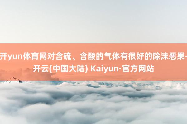 开yun体育网对含硫、含酸的气体有很好的除沫恶果-开云(中国大陆) Kaiyun·官方网站