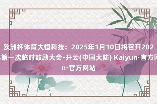 欧洲杯体育大恒科技：2025年1月10日将召开2025年第一次临时鼓励大会-开云(中国大陆) Kaiyun·官方网站