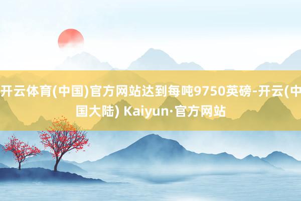 开云体育(中国)官方网站达到每吨9750英磅-开云(中国大陆) Kaiyun·官方网站