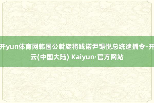 开yun体育网韩国公斡旋将践诺尹锡悦总统逮捕令-开云(中国大陆) Kaiyun·官方网站