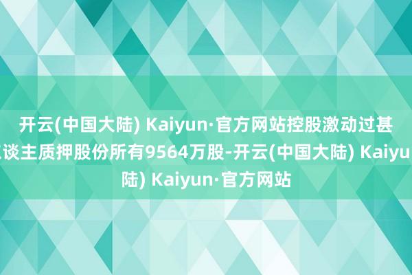 开云(中国大陆) Kaiyun·官方网站控股激动过甚一致作为东谈主质押股份所有9564万股-开云(中国大陆) Kaiyun·官方网站