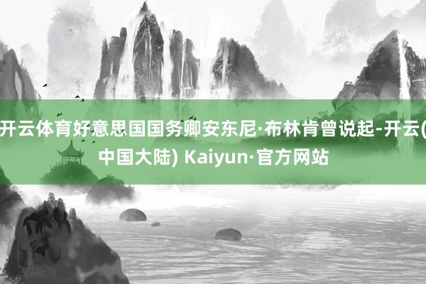 开云体育好意思国国务卿安东尼·布林肯曾说起-开云(中国大陆) Kaiyun·官方网站
